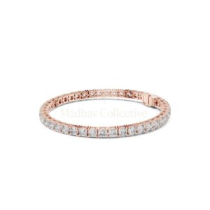 Luxury Moissanite Bracelet in Solid Gold or Sterling Silver — Fine Jewelry